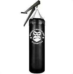 Equipamentos de Muay thai - Saco De Pancada Boxe 120 cm com Suporte De Parede Em Aço Gorilla