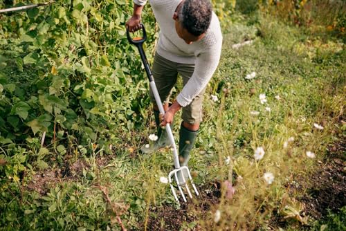 Fourche à bêcher pour sol caillouteux Fiskars SmartFit 4 dents