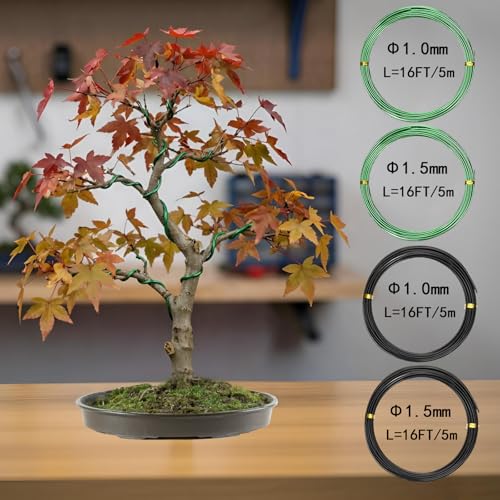 Set de herramientas para bonsái 38 piezas en estuche de cuero miniatura 2