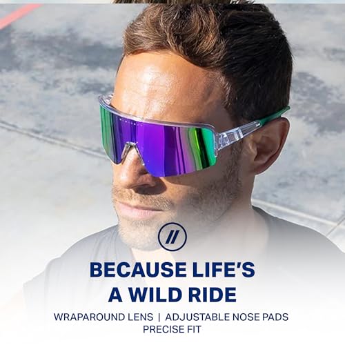 Image of Blenders Eyewear Eclipse X2- Polarized Sunglasses - Wrap-Around Lens - 100% UV Protection - For Men & Women - Adventure Land