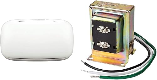 Newhouse Hardware CHM2 - Timbre de puerta, blanco y transformador de timbre 16TR, surtido