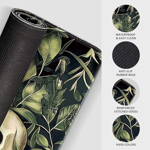 Mcapirivo Gothic Dark Botanical Large Gaming Mouse Pad