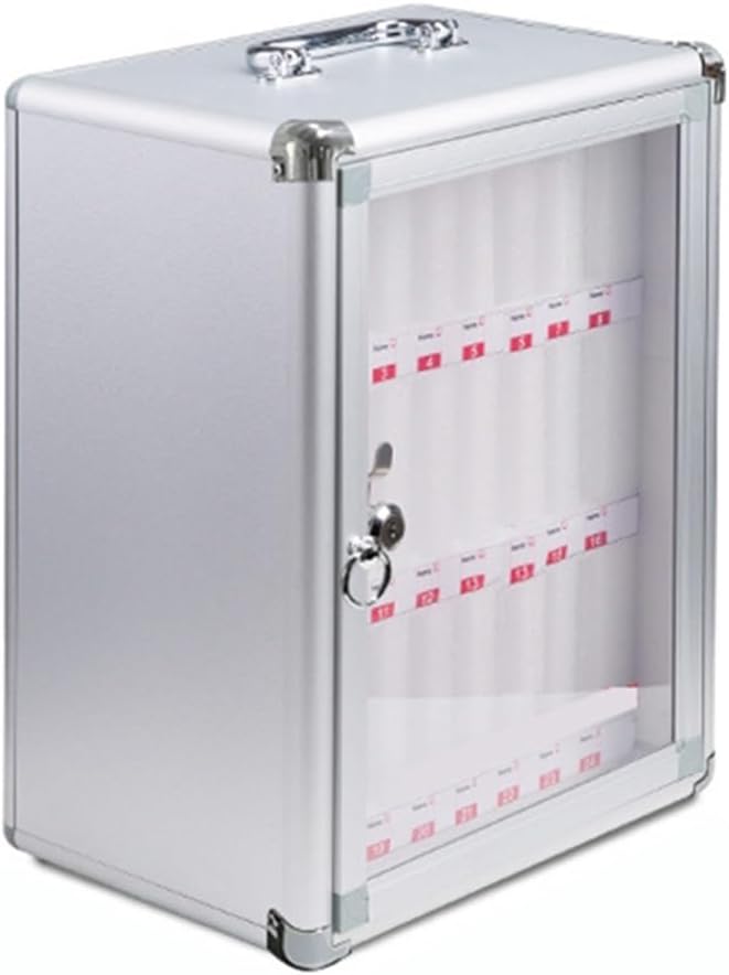 Wall-Mounted Cell Phone Storage Locker Cabinet - 12-60 Slots, Aluminum Alloy Mobile Phone Organizer with Door Locks & Keys for Office, Classroom & Gym - Secure Pocket Storage Box (24)