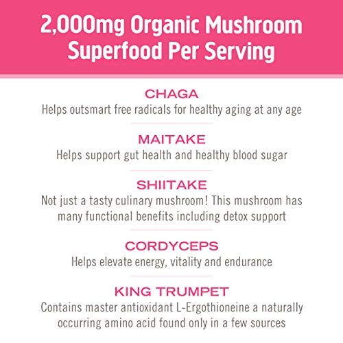 image for Om Mushroom Superfood Om Organic Mushroom Powder, Beauty Blend: Chaga,