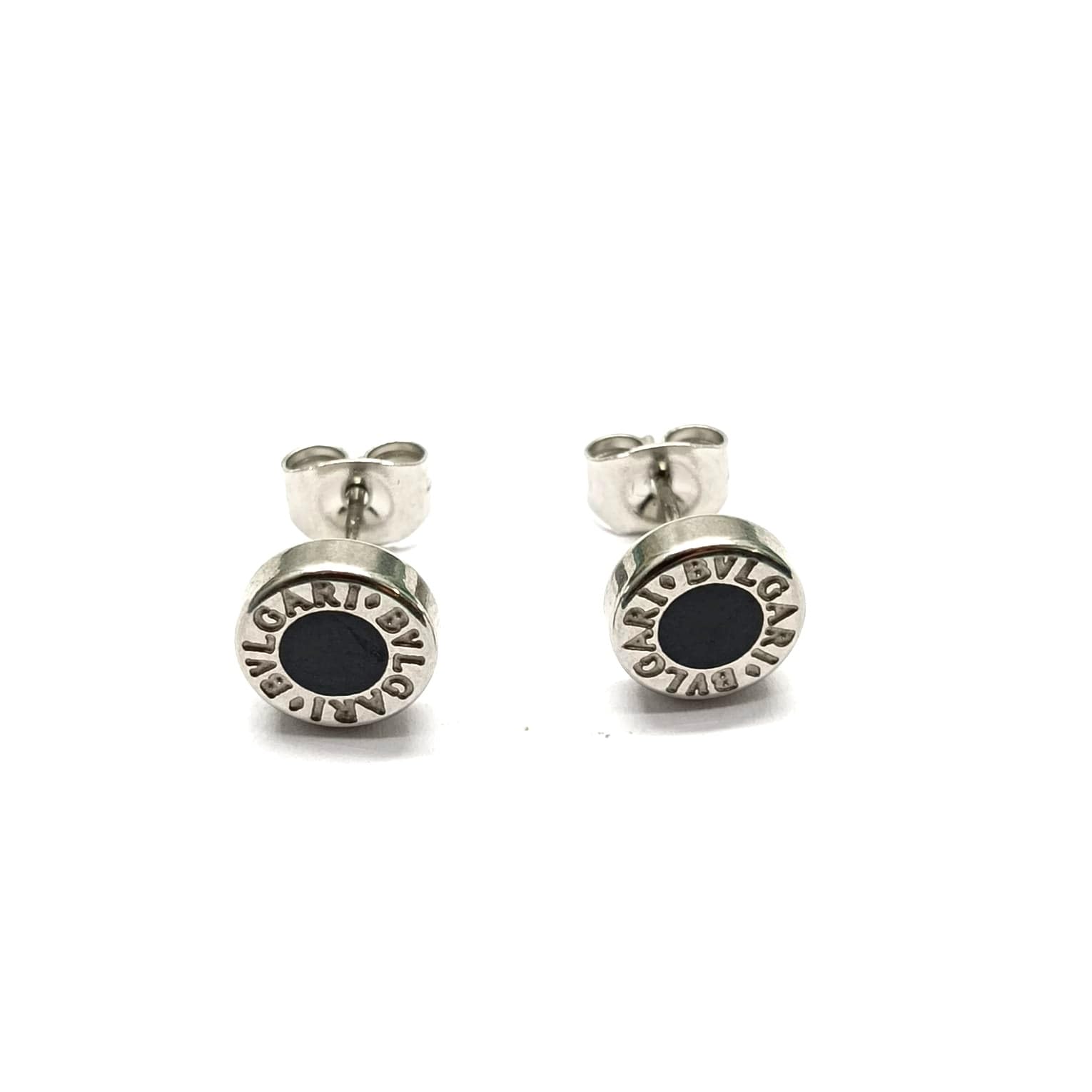 Men’s Black Round Stud Earrings | Polished Engraved Design | Sleek Minimalist Earrings for Everyday, Street Style, Parties & Gifting-image-43
