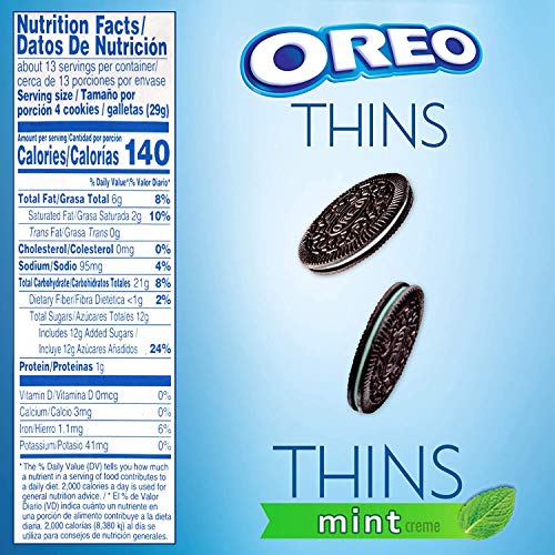 Image of Oreo (ORMT9) Thins Flavored Creme and Thins Original Chocolate Sandwich Cookies Variety Pack, Oz Mint 39.3 Ounce