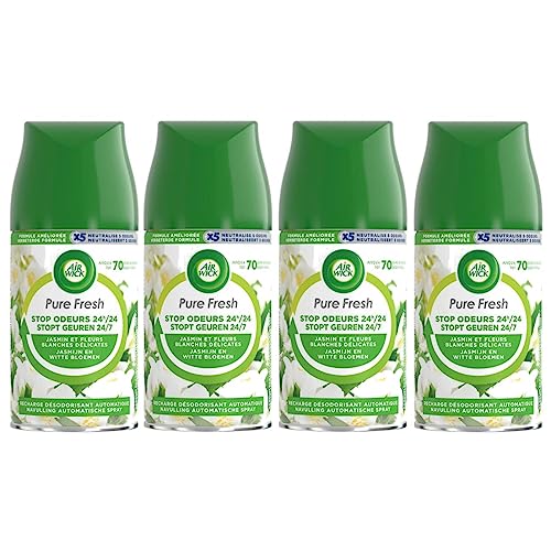 Air Wick Freshmatic Pure Fresh Jazmín, 4 unidades (4 x 250 ml)