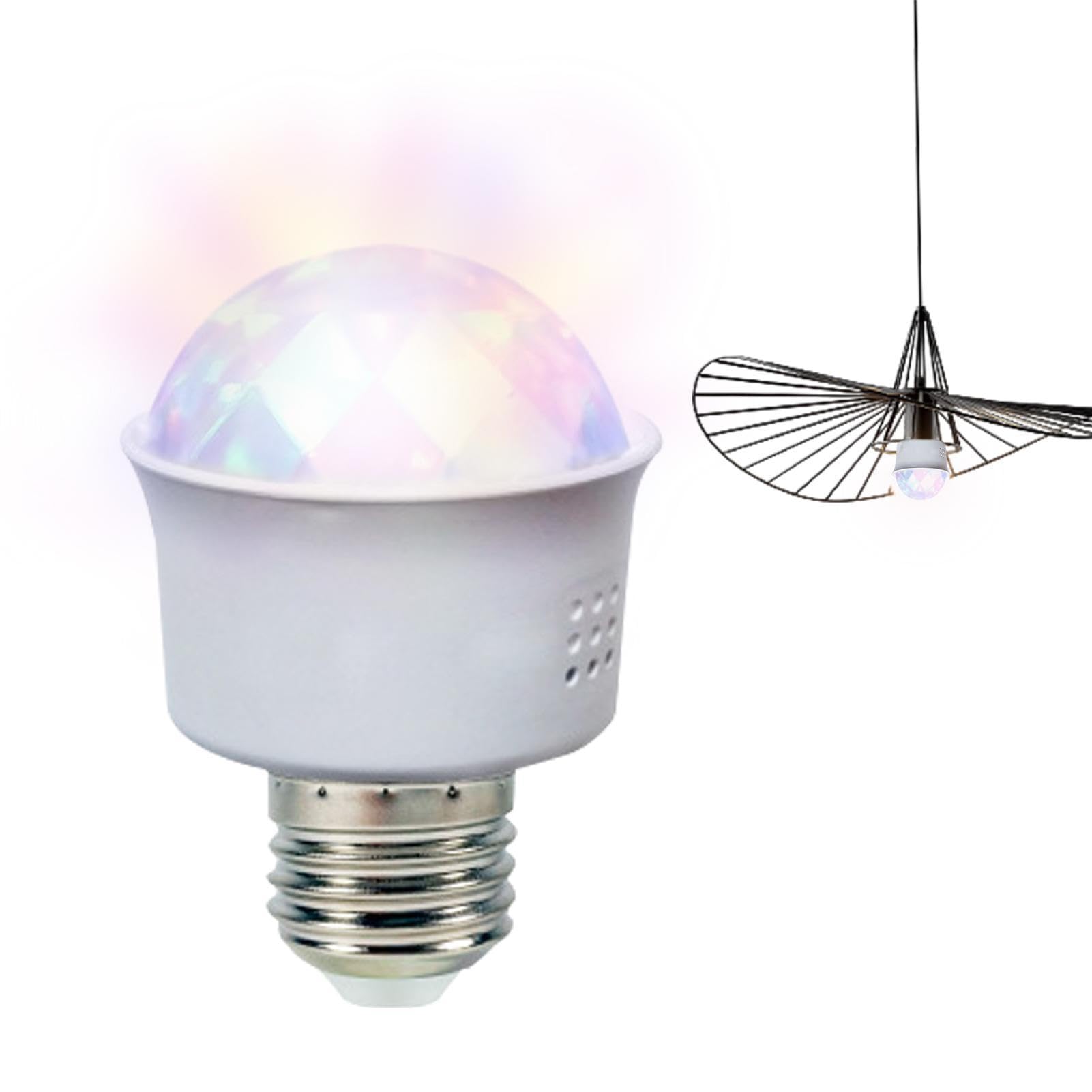Ampoule Disco Rotative LED - Changement De Couleur Automatique - Culot E27 - 3W - Pour Fête, Bar, Mariage - 5