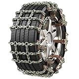 Cabagii Emergency Snowfield Chains, Tire Chains with Thickened Manganese Steel fits Car Truck SUV in Ice surface, Sand and Mud(8 Packs, Tire Width 165-285mm)