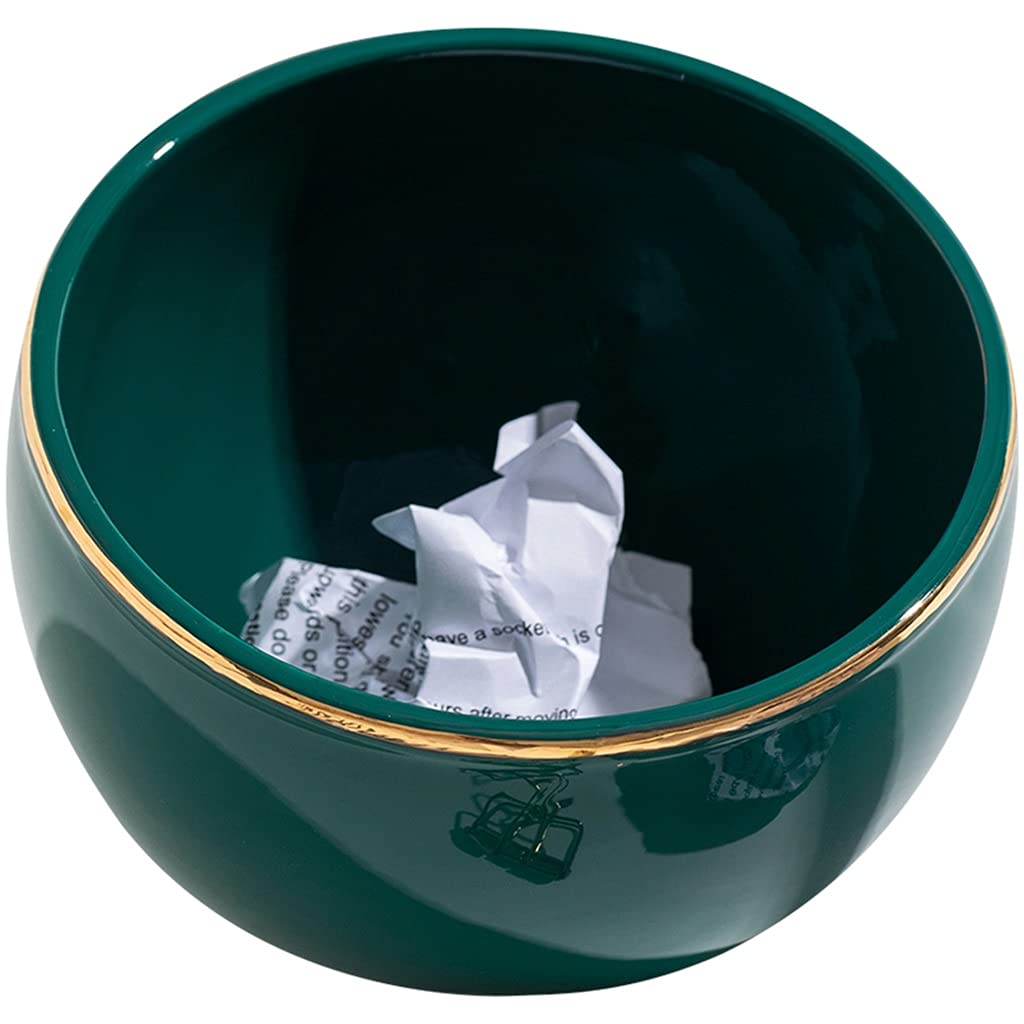 Desktop-Mülleimer im europäischen Stil, kleine Keramik, kreativer Tisch, Mini-Haushalt, Badezimmer, Wohnzimmer, Couchtisch, Dekoration