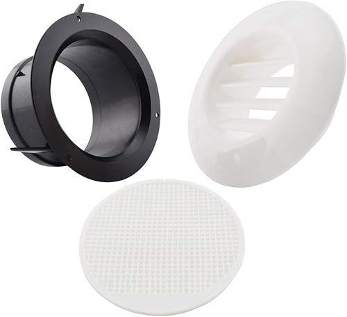 Miniatura 5 de SDTC Tech Cubierta de rejilla de rejilla de ventilación de aire redonda de 3 pulgadas con malla de pantalla incorporada, ventilación de escape de