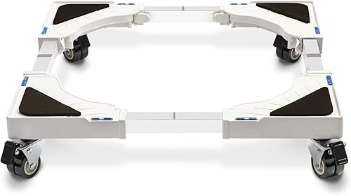 Nefish Carretilla para Muebles Soporte Ajustable para Mini Nevera Carretilla con 4 Ruedas Bloqueables Soporte para Lavadora Rodillo Móvil Base Móvil