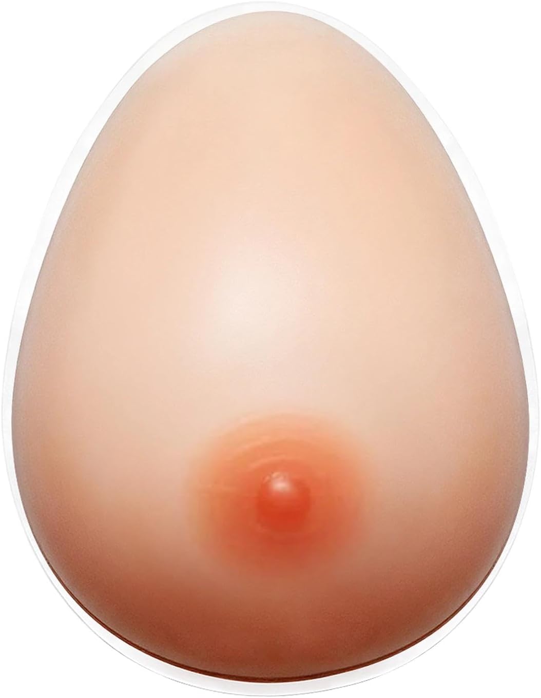 One Side Non-Adhesive Silicone Breast Forms, Ultra Realistic Fake Boobs, Teardrop Shaped False Breasts for a Natural Silhouette for Pocketed Bra, Nude, (B Cup 300g)