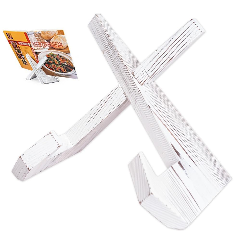 Kochbuchständer Aus Holz Mit Kreuz-Design – Stabiler Rezepte-Halter Für Küche & Deko (ca. 21,6x12,4x16,5 Cm)