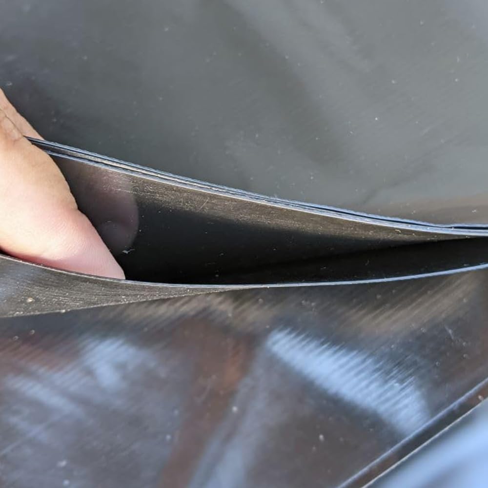 Revestimiento de Estanque Flexible Jardín Impermeable Pond Liner 1×8m 2×9m 5×5m 8×10n 10×10m Lona Estanque Exterior Lámina Estanque para Cascada Estanques de Peces Negro(Tamaño:4x4)