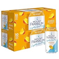 Mount Franklin Lightly Sparkling Water Mango Multipack Cans 20 x 375mL