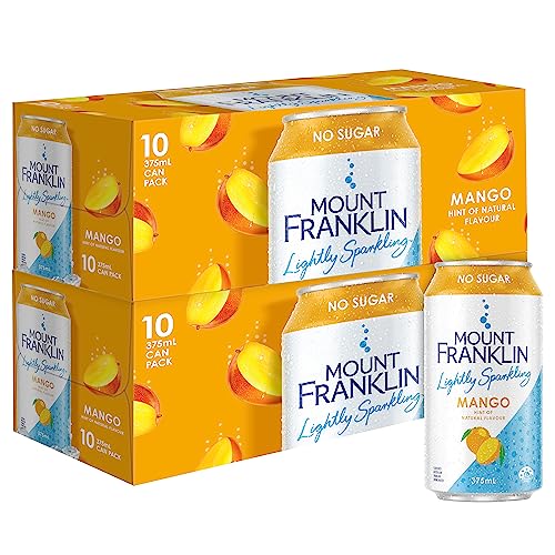 Mount Franklin Lightly Sparkling Water Mango Multipack Cans 20 x 375mL