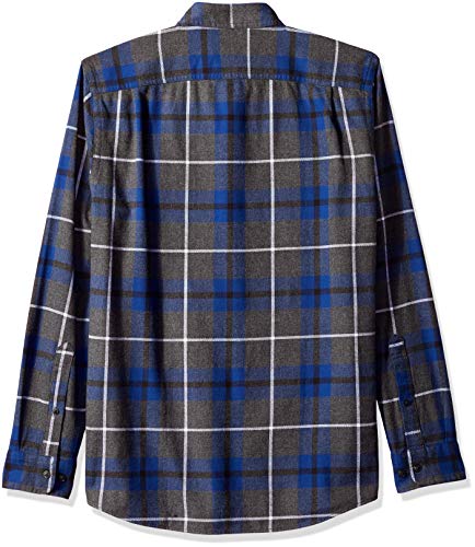 Image of Amazon Essentials Men's Regular Fit Long-Sleeve Flannel Shirt, Soft Brushed Cotton, Lightweight yet Warm