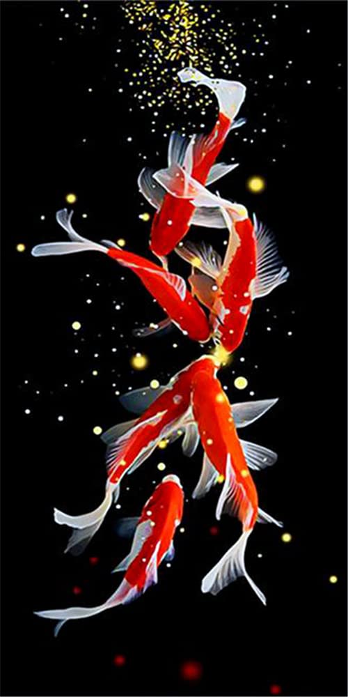 Amazon | DIY 5D ダイヤモンドペインティングキット 美しい金魚 明るい