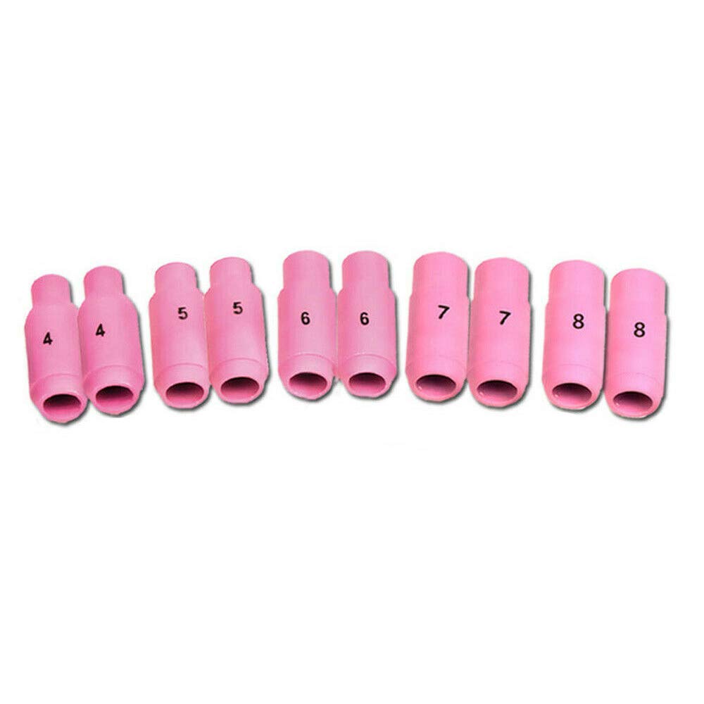 Set di accessori TIG 36 pezzi con elettrodi in tungsteno oro da 1,6 mm e 2,4 mm; parti di usura TIG per pacchetto tubo con ugelli del gas