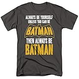 Batman Always Be Yourself T Shirt & Stickers (Large) Charcoal