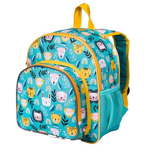 Image of Wildkin 12 Inch Toddler Backpack for Kids, Party Animals | Ages 3-7, lightweight toddler backpack for daycare, preschool, and travel
