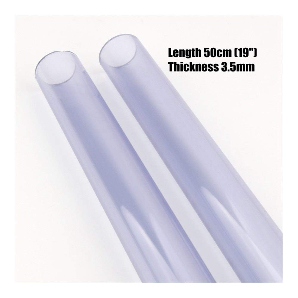 Accesorios de tubería de PVC, 2 uds diámetro exterior 16mm,20mm,25mm,32mm,40mm,50mm tubería de PVC 50cm longitud acuario pecera piezas agua accesorios riego jardín UPVC transparente(25mm)