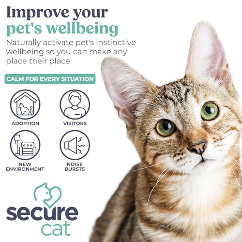 Image of SIGNS SecureCat Calming Diffuser for Supporting Calm and Well-Being to Help Relieve Any Feeling of Anxiety or Stress, Cat Pheromone Passive Stick Diffuser Home Starter Kit