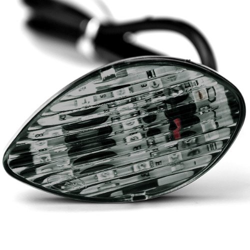 2X Smoke Amber 12-LED Flush Mount Turn Signal Blinker Side Marker Compatible with 2000-2004 Honda CBR 954 2004-2007 CBR 1000RR (JDM Style)