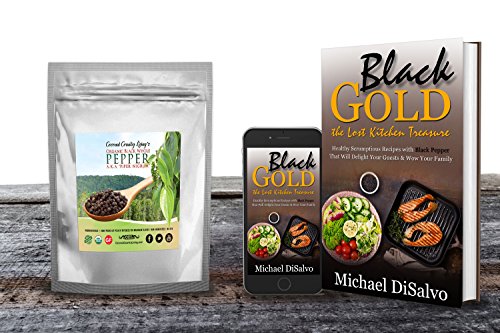 Organic Whole Black Peppercorns - Fair Trade Premium Whole Black Pepper For Grinder Refill - Non-Gmo, W/ Ebook - 16 Oz / 1 Lb #TOP3