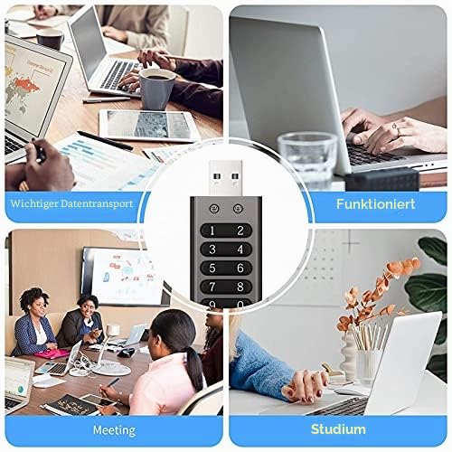 Sicheres USB Laufwerk, 32GB VerschlüSseltes USB Flash Laufwerk Hardware Passwort Erinnerung Stick mit Tastatur U Disk Flash
