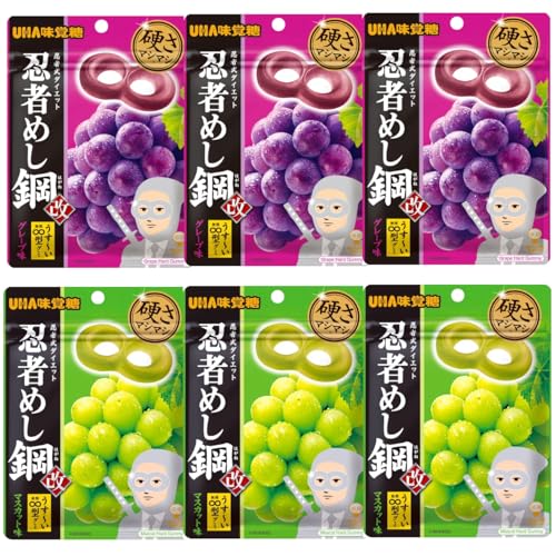 【6袋 グレープ/マスカット】味覚糖 忍者めし 鋼 アソートセット おやつ 間食 小腹対策【グレープ】【マスカット】