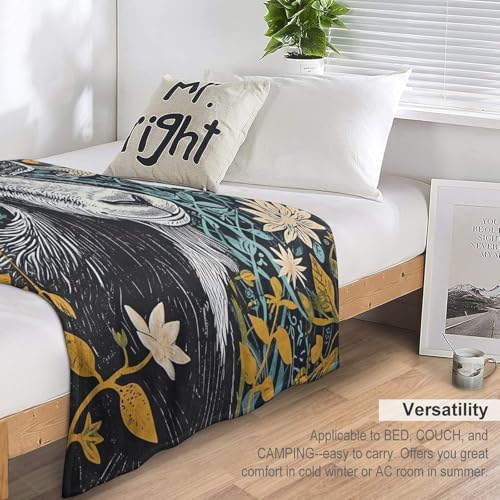 Couverture Polaire Flannel Chèvre | Jet Polaire Canapé Lavable à la Machine - 7