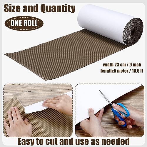 Geyoga Rolo de Papelão Ondulado de Face Única B Flauta Envio de Rolo de Papel Ondulado Envoltório On