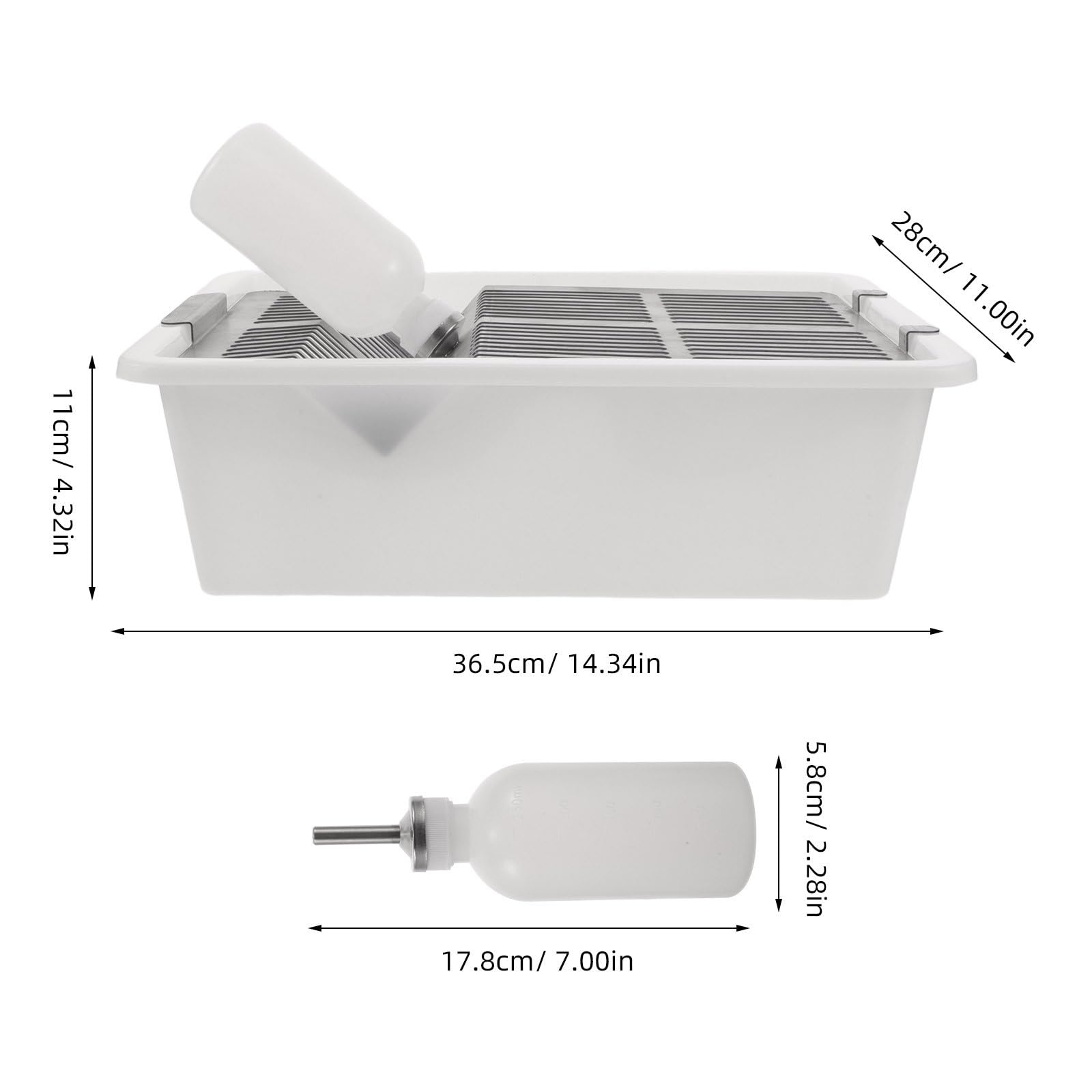 NUOBESTY Jaula para Ratones de Laboratorio Reforzada, 250ml, PP y