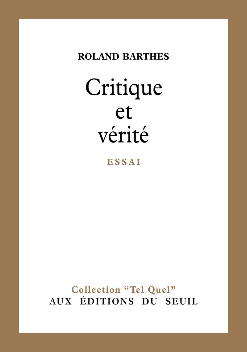 Critique Et Verite