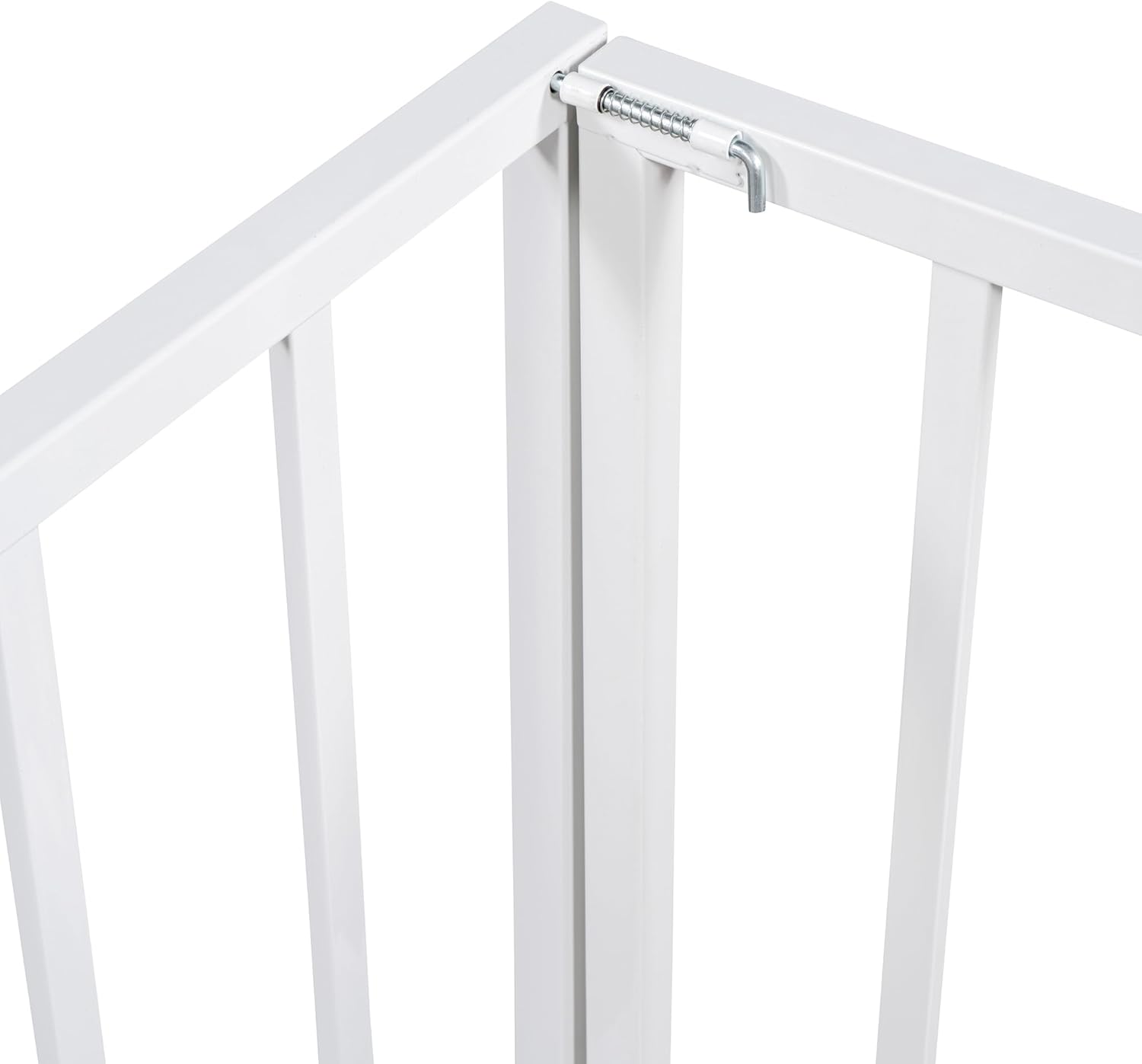 Bellemave Twin Size Floor Bed with Rails for Kids, Girls, Boys, Metal Montessori Floor Bed with Door, White