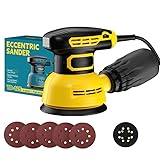 Lijadora Rotorbital 300W, 6 Velocidades, 14000 RPM, Lijadora Eléctrica Ideal para Superficies de Madera y Acero, Diseño...