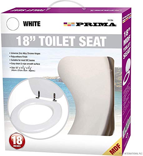 Prima 23130C White 45cm(18) MDF Toilet Seat