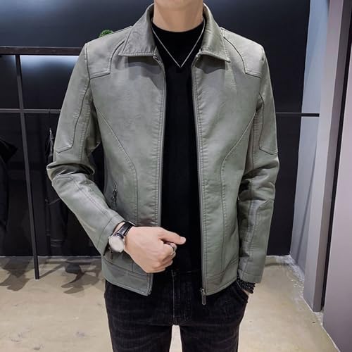Chaqueta de cuero casual para hombre talla 3X-Large miniatura 3
