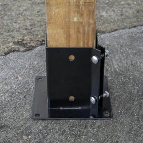 Post Base, 6X6 Base Brackets, Heavy Duty Post Anchor Square Wood Post Brackets For Pavilion Deck Railing Support Deck Base Plate(2pc)