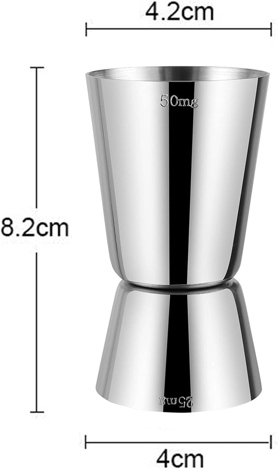 iZhuoKe Spirit Measure 25ml 50ml,Cocktail Jigger Dual Spirit Measure Cup,Stainless Steel,Jigger