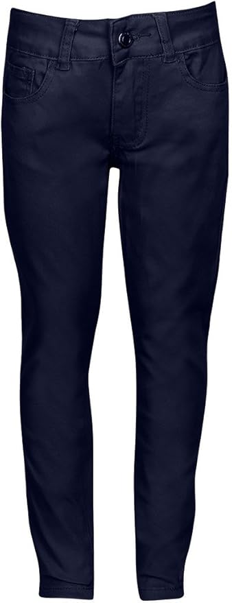 Navy blue school pants skinny Clearance