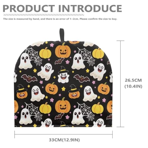Image of Hudotybom Halloween Ghost Teapot Cozies Thermal Insulated Fabric Teapot Cozy Stain Resistant Tea Pots Covers with Hanging Loop Halloween Home Decor