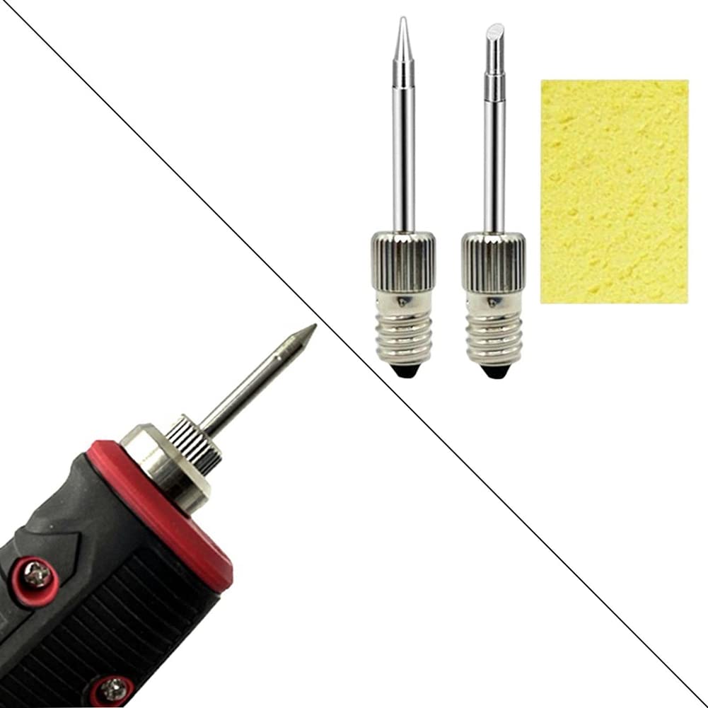 Lizusidtsy Soldering Tips USB Soldering Iron Replacement Soldering Iron Tips Welding for E10 Interface(Tip B+Tip C), Silver