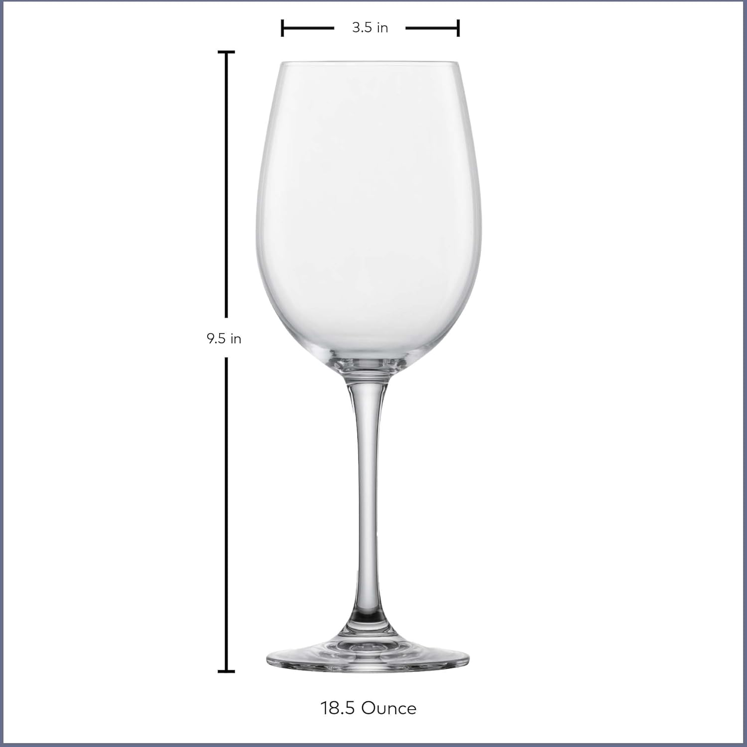 SCHOTT ZWIESEL Classico Red Wine Glass (Set of 6), Crystal Glasses for Red Wine or Water, Dishwasher-Safe Tritan Wine Glasses, Made in Germany (18 Ounce)