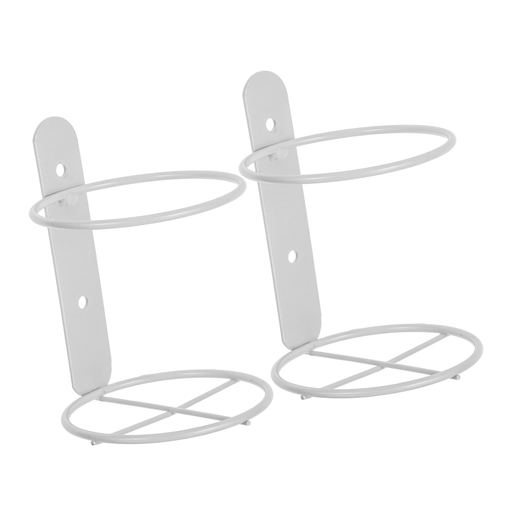 MUCKLILY 2Pcs Wall Mounted Wine Rack Elegant Wine Bottle Display Shelf for Red Wine Storage Organizer Sturdy Metal Holder for Kitchen Bar Dining White Finish