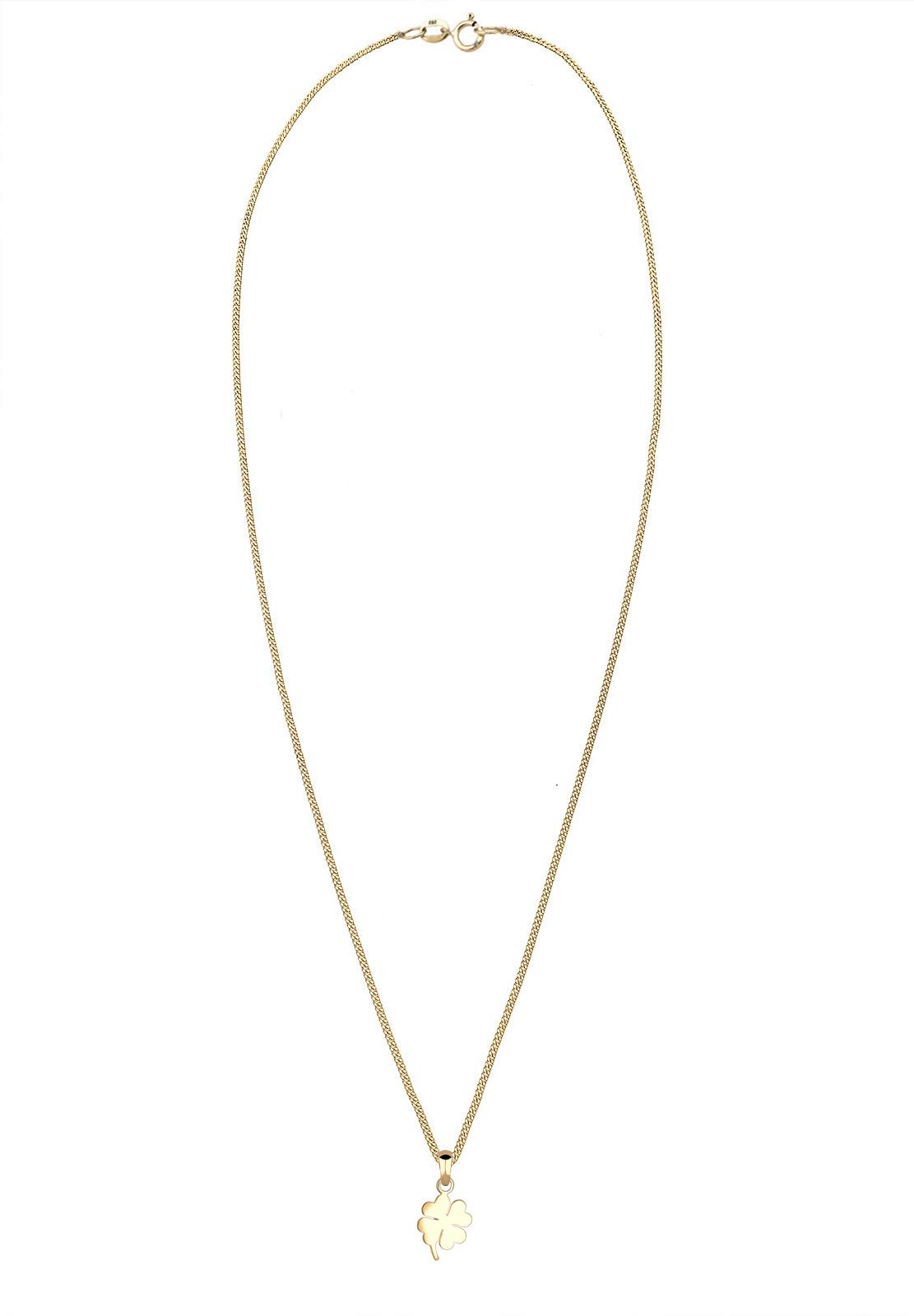 Elli Premium Halskette Damen mit Anhänger Kleeblatt Glücksbringer Talisman