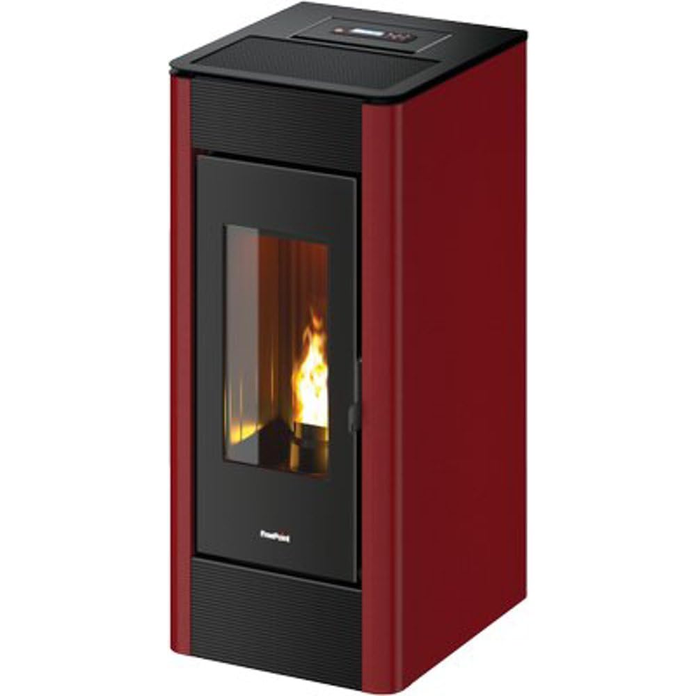 1 PZ STUFA PELLET INDACO 11 FREEPOINT BORDEAUX KW 10,5 CANALIZZATA MM 477X552 H.MM 1008