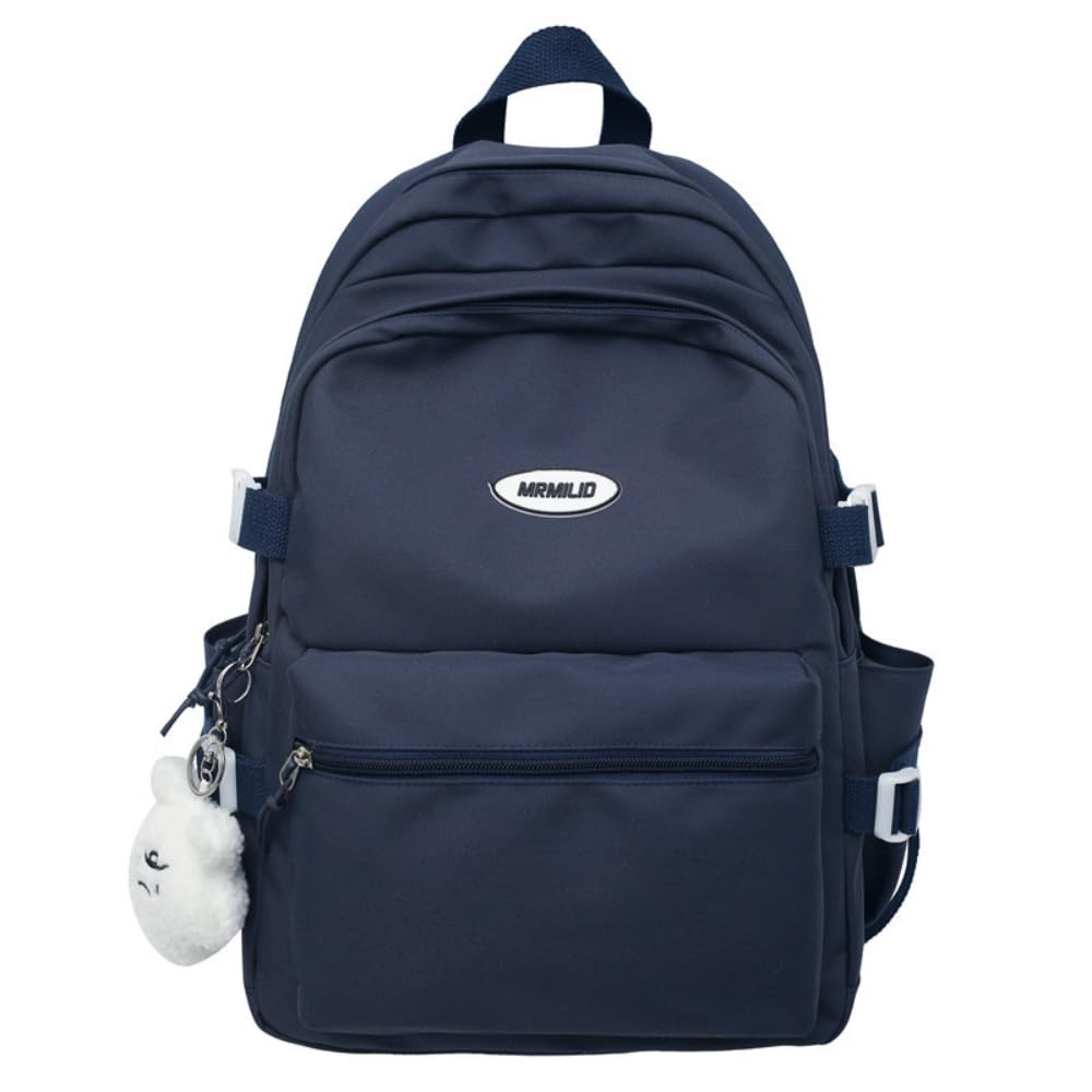 Kawaii Backpack with Cute Accessories Aesthetic 15.6 Inch Laptop Backpack Pendant (Deep Blue)
